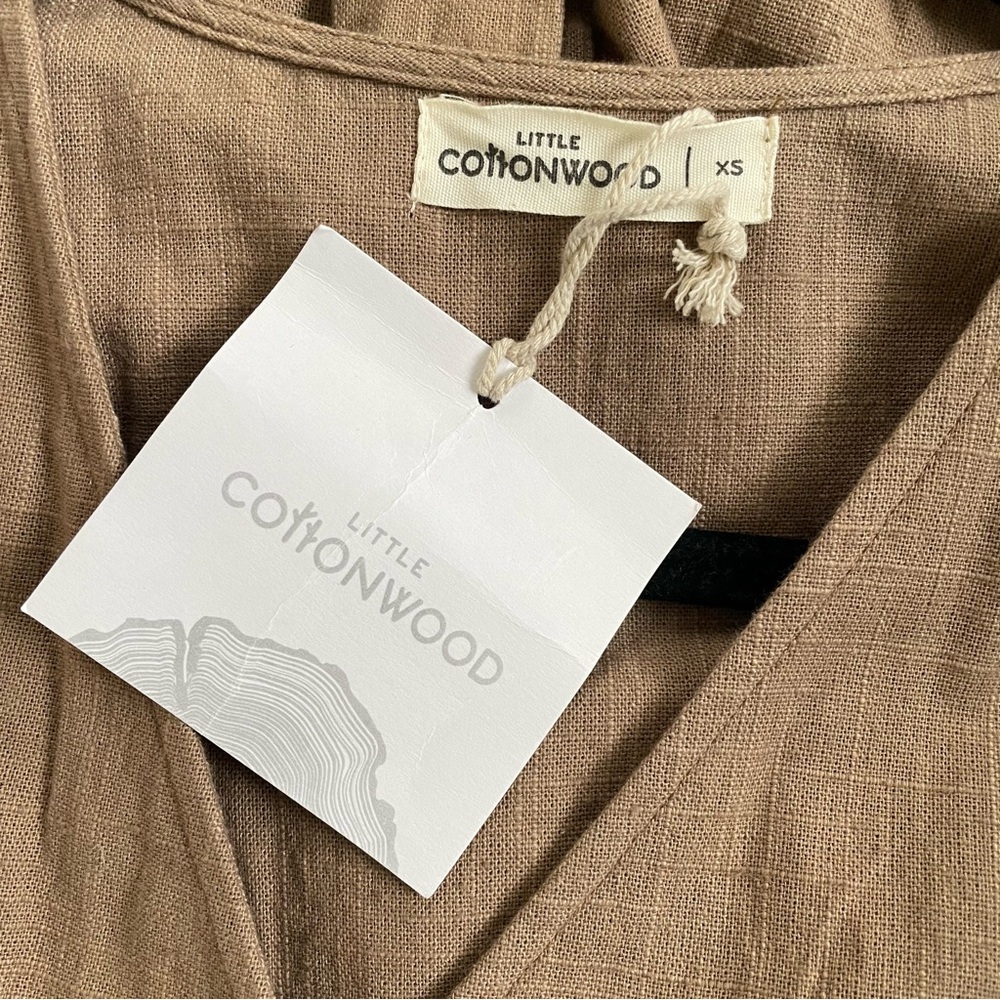 SOLD Little Cottonwood NWT Linen Fern Wrap Jumpsuit - Picture 2 of 3